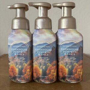 X3 Bath & Body Works FARMHOUSE PUMPKIN & SPICE Foaming Hand Soaps
